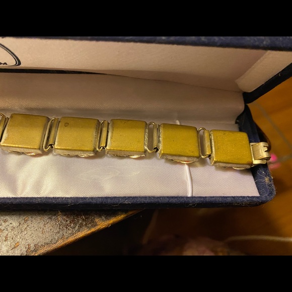 Ruby lane early mosaic bracelets  makers marks hidden on the connection ring. - Picture 9 of 9